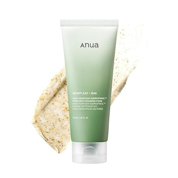 ANUA Heartleaf Quercetinol Pore Deep Cleansing Foam, Facial Cleanser, for Double Cleansing, BHA, Hyaluronic Acid, Glycerin, Face Wash, Blackhead Remover